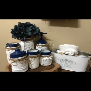 Mason jars bathroom set of 8 pieces